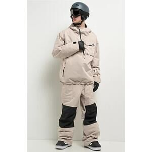 Aperture Snowboard Bibs And Jacket -Natural- Size Large